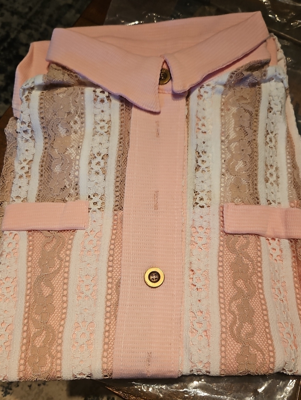 POL Pink Lace-Shirt or Shacket
